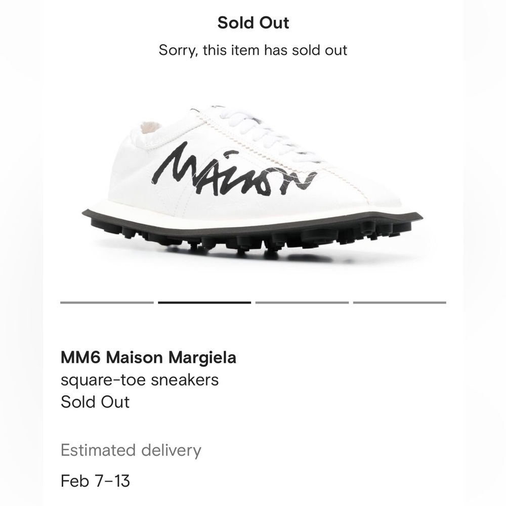 MM6 Maison Margiela White 6 Racer Sneakers - Picture 11 of 11